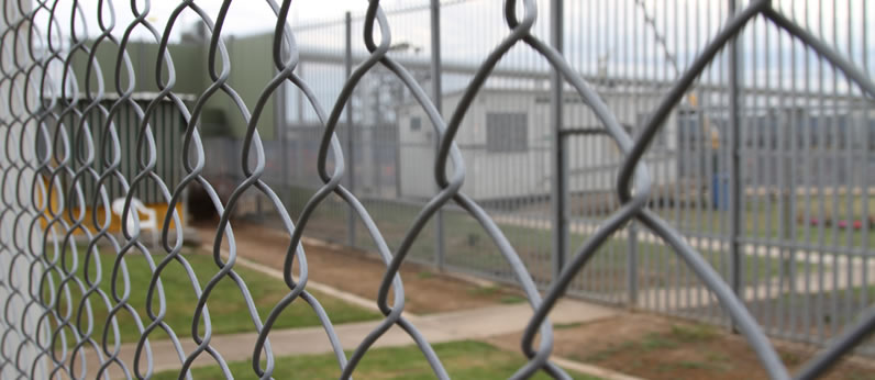 Chain mesh fence around Villawood Detention Center